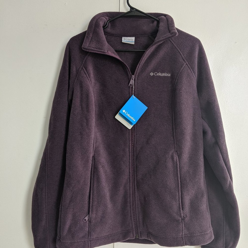 NWT Women's Columbia Full-Zip Fleece, Purple, L